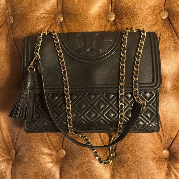 Tory Burch Fleming Quilted Convertible Shoulder Bag - Picture 1 of 15